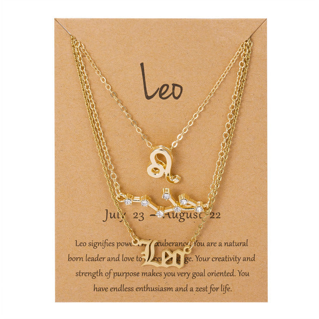 Zodiac Sign Pendant Necklace